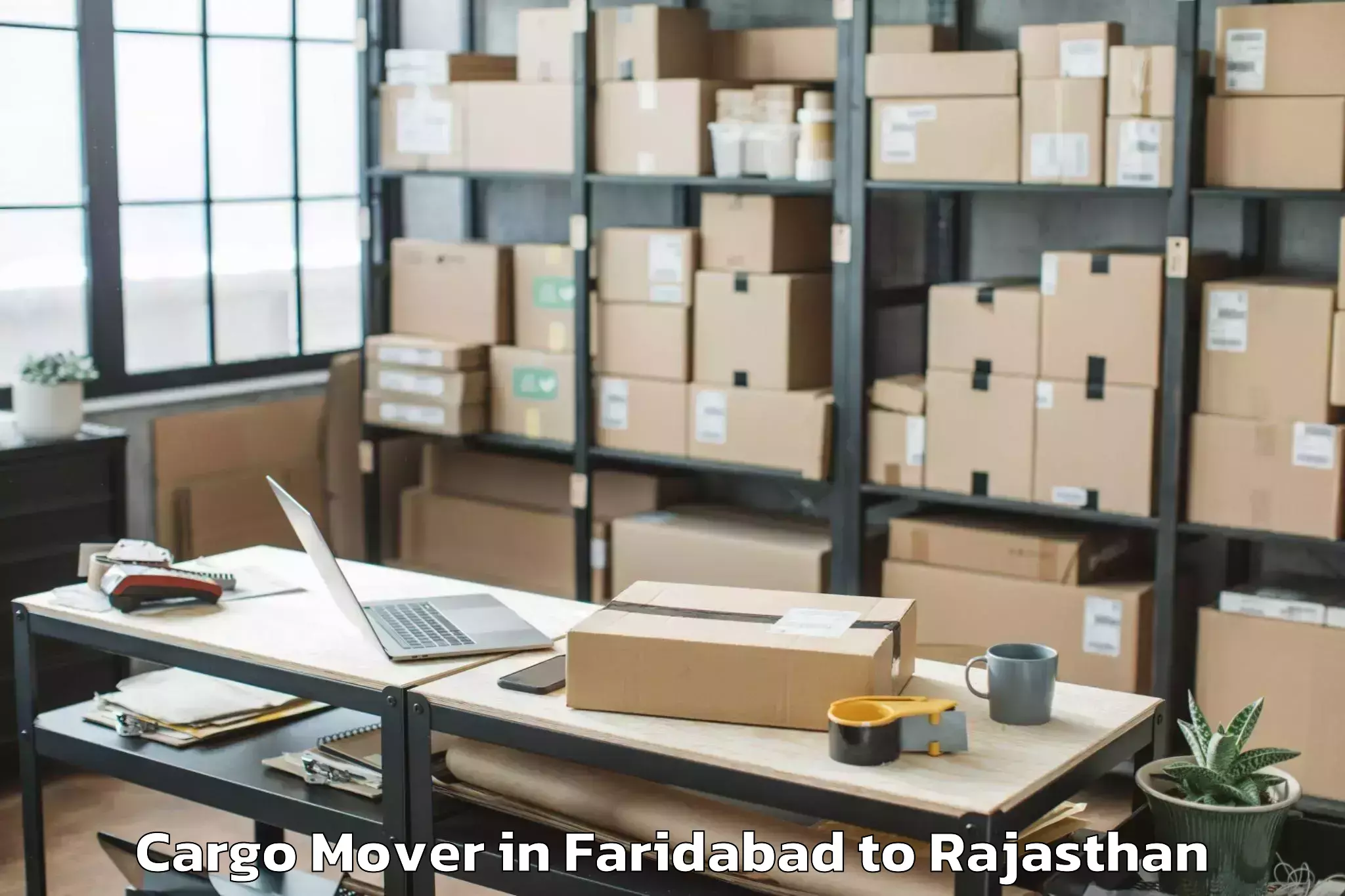 Book Faridabad to Sadri Cargo Mover Online